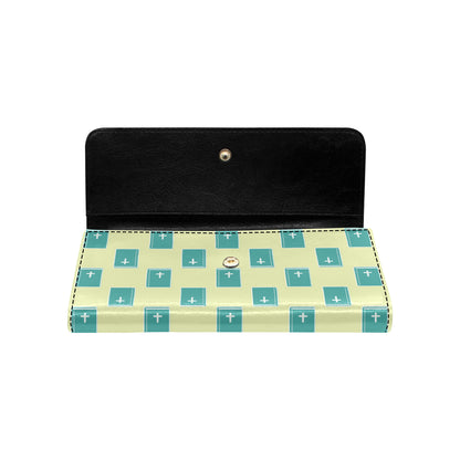 Bible Pattern Print Design 04 Women's Trifold Wallet