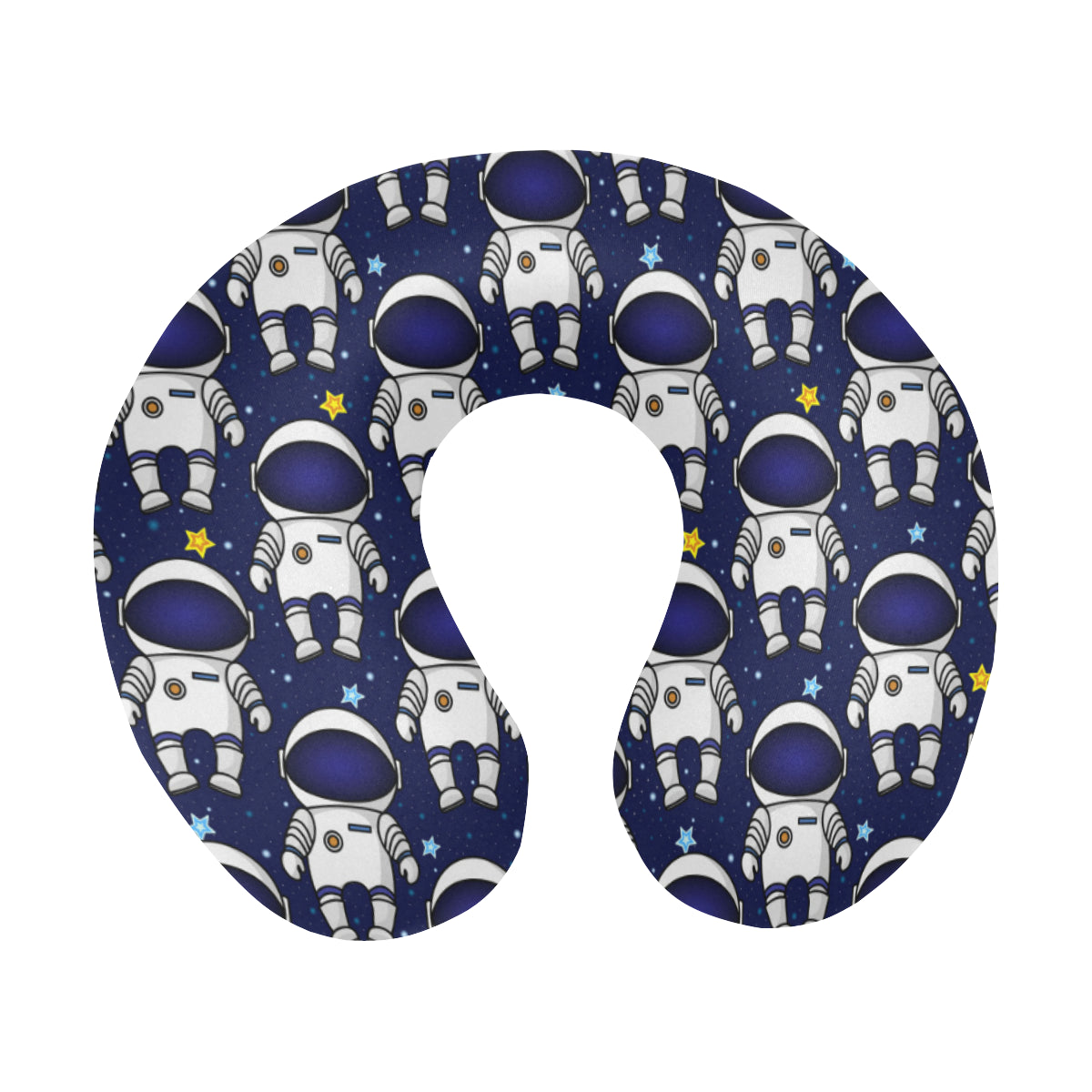 Astronaut Pattern Print Design 01 U-Shaped Travel Neck Pillow