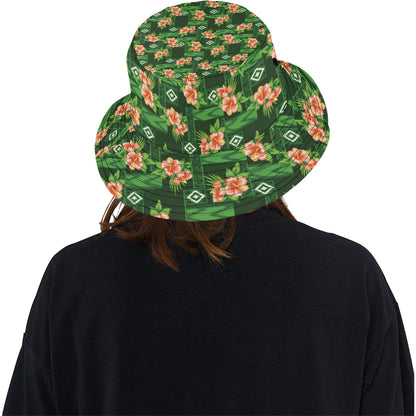 Hibiscus Pattern Print Design HB05 Unisex Bucket Hat