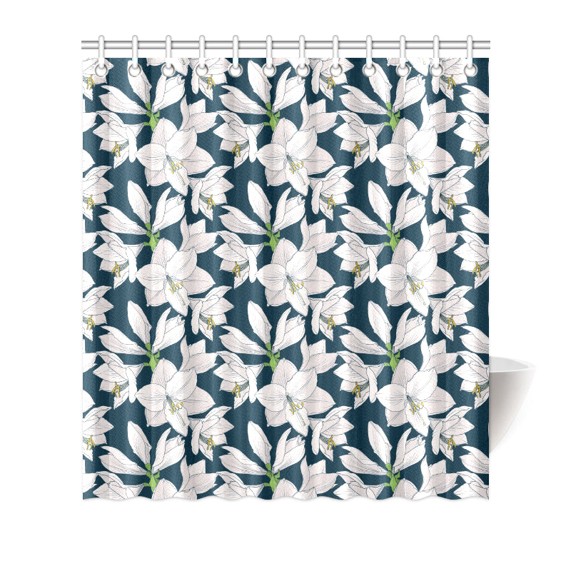 Amaryllis Pattern Print Design AL02 Shower Curtain
