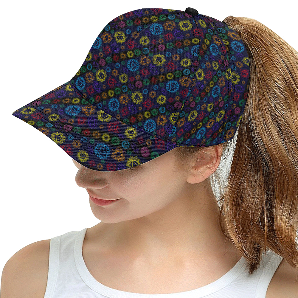 Chakra Colorful Print Pattern Snapback Cap
