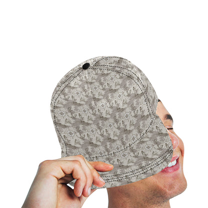 Nautical Map Design Themed Print Snapback Cap
