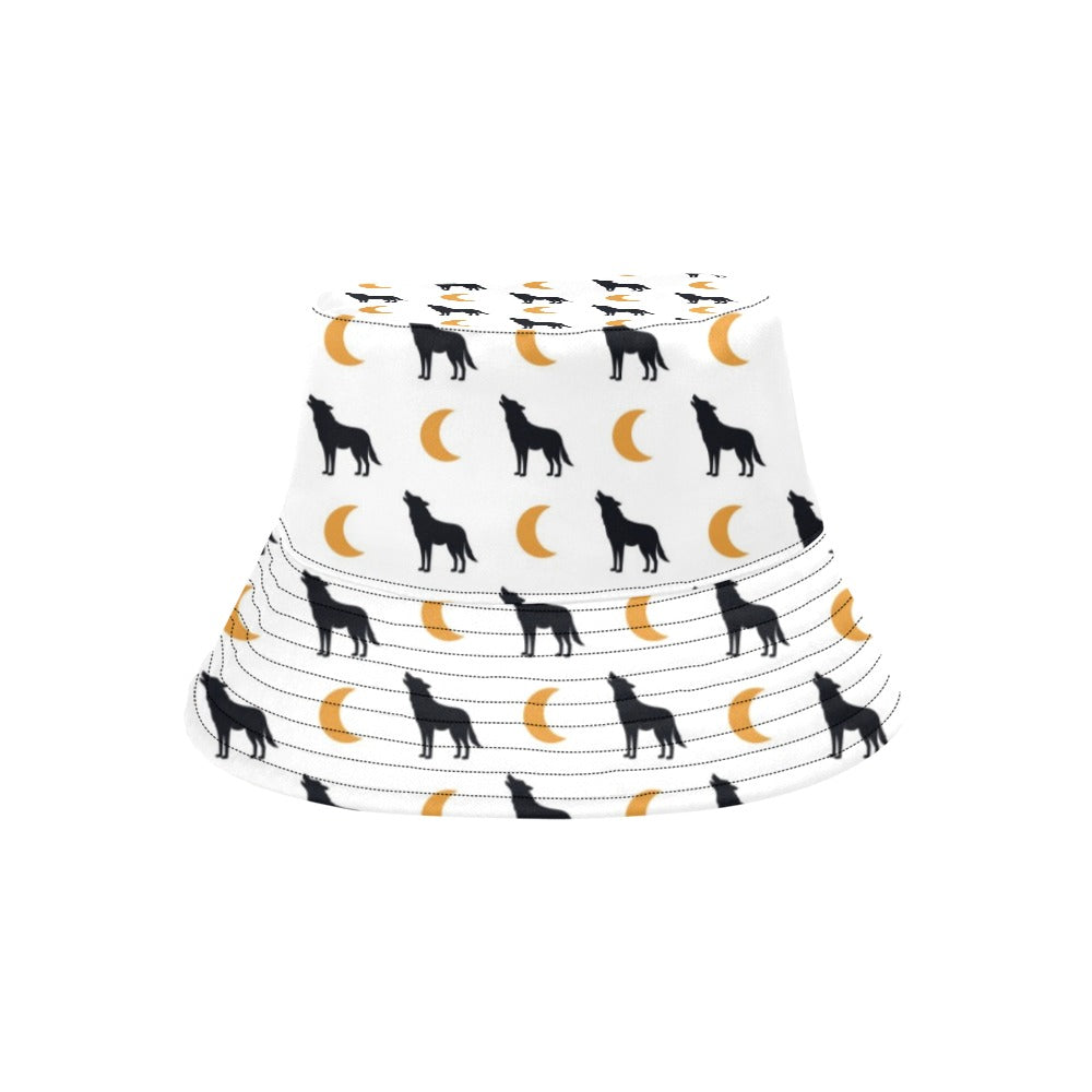 Wolf Moon Print Design LKS302 Unisex Bucket Hat