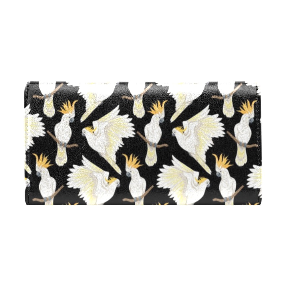 Cockatoo Print Design LKS402 Women's Trifold Wallet