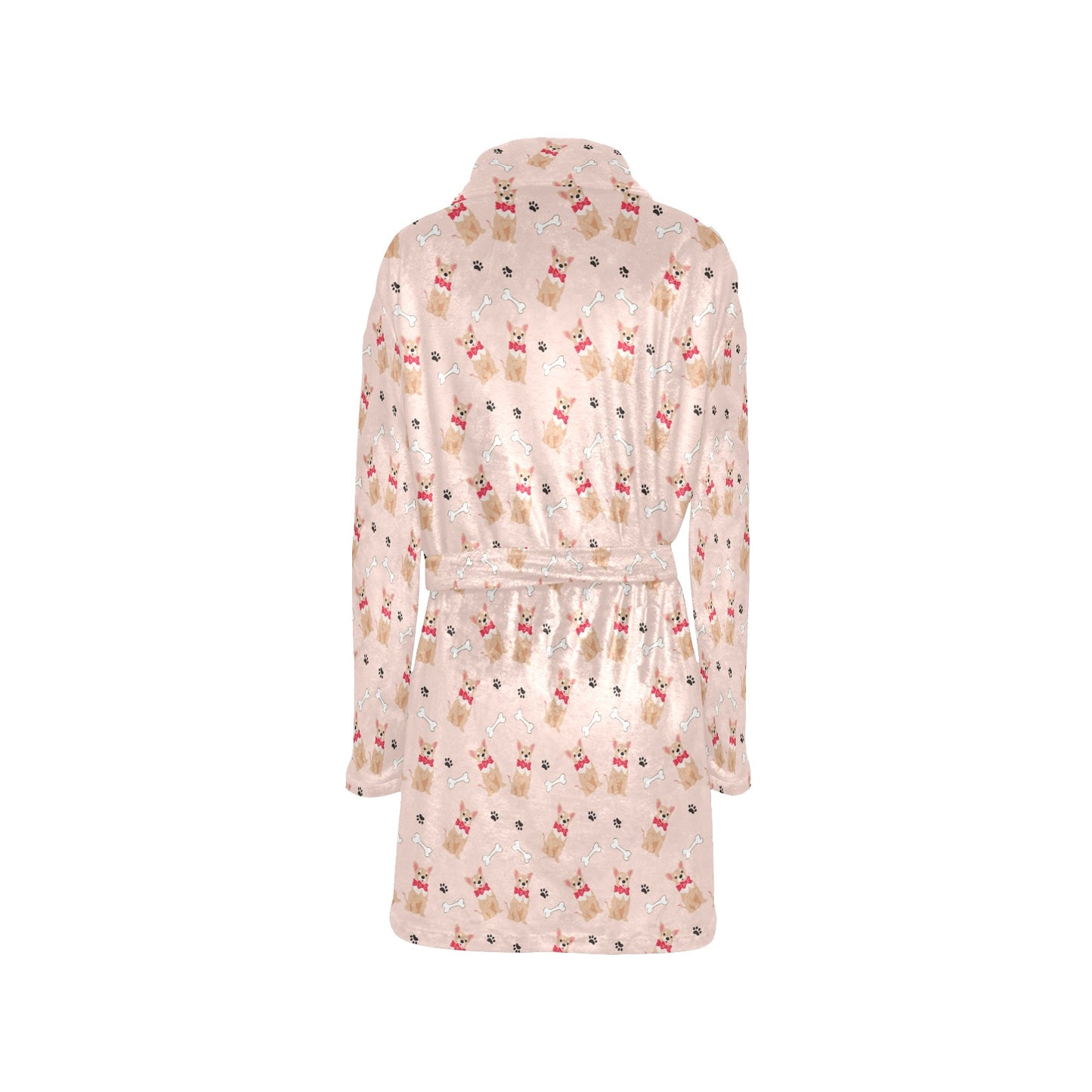 Chihuahua Pattern Print Design 04 Women's Fleece Robe