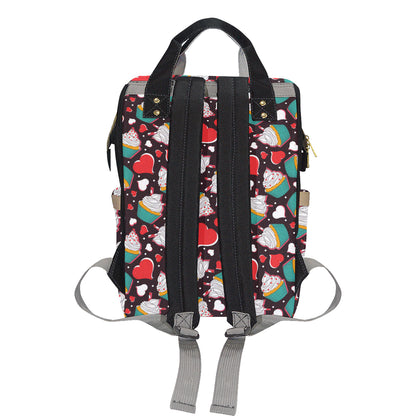 Cupcakes Heart Print Pattern Diaper Bag Backpack