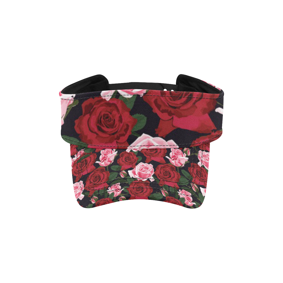 Rose Red Pink Pattern Print Design RO01 Unisex Sun Visor