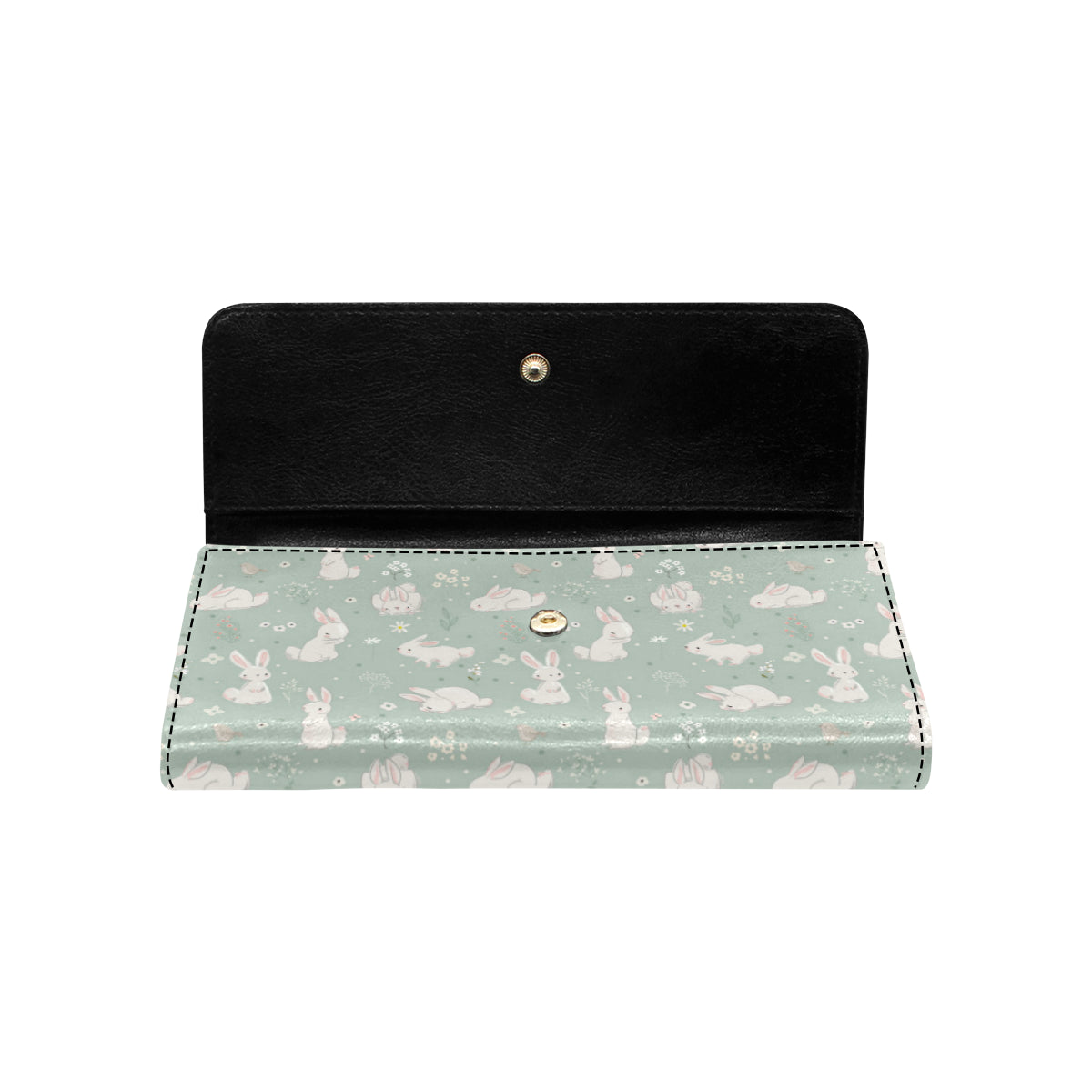 Bunny Pattern Print Design 03 Women's Trifold Wallet