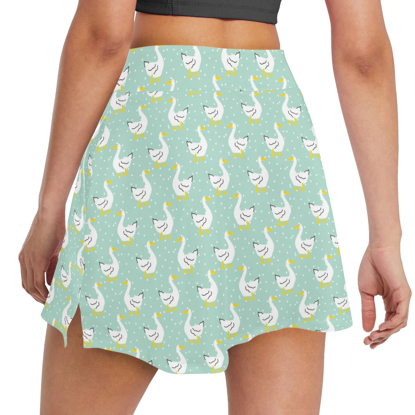Goose Print Design LKS404 17" Golf & Pickleball Skort with Pockets