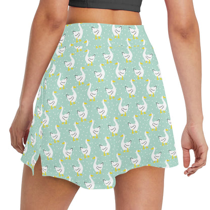Goose Print Design LKS404 17" Golf & Pickleball Skort with Pockets