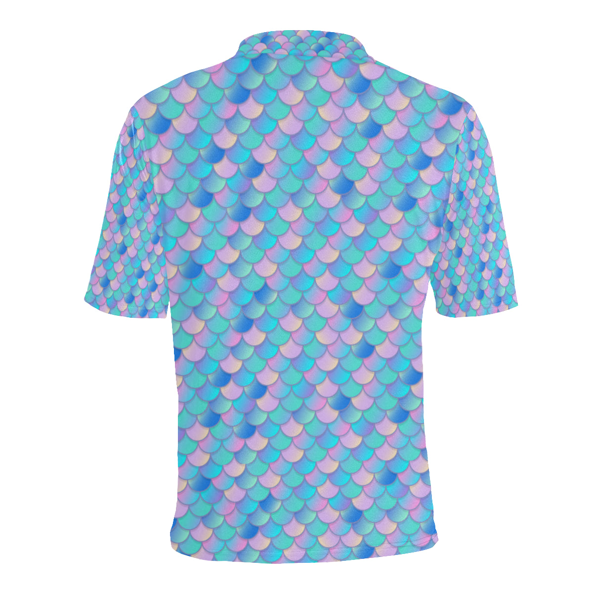 Mermaid Scales Pastel Pattern Print Design 07 Men Polo Shirt