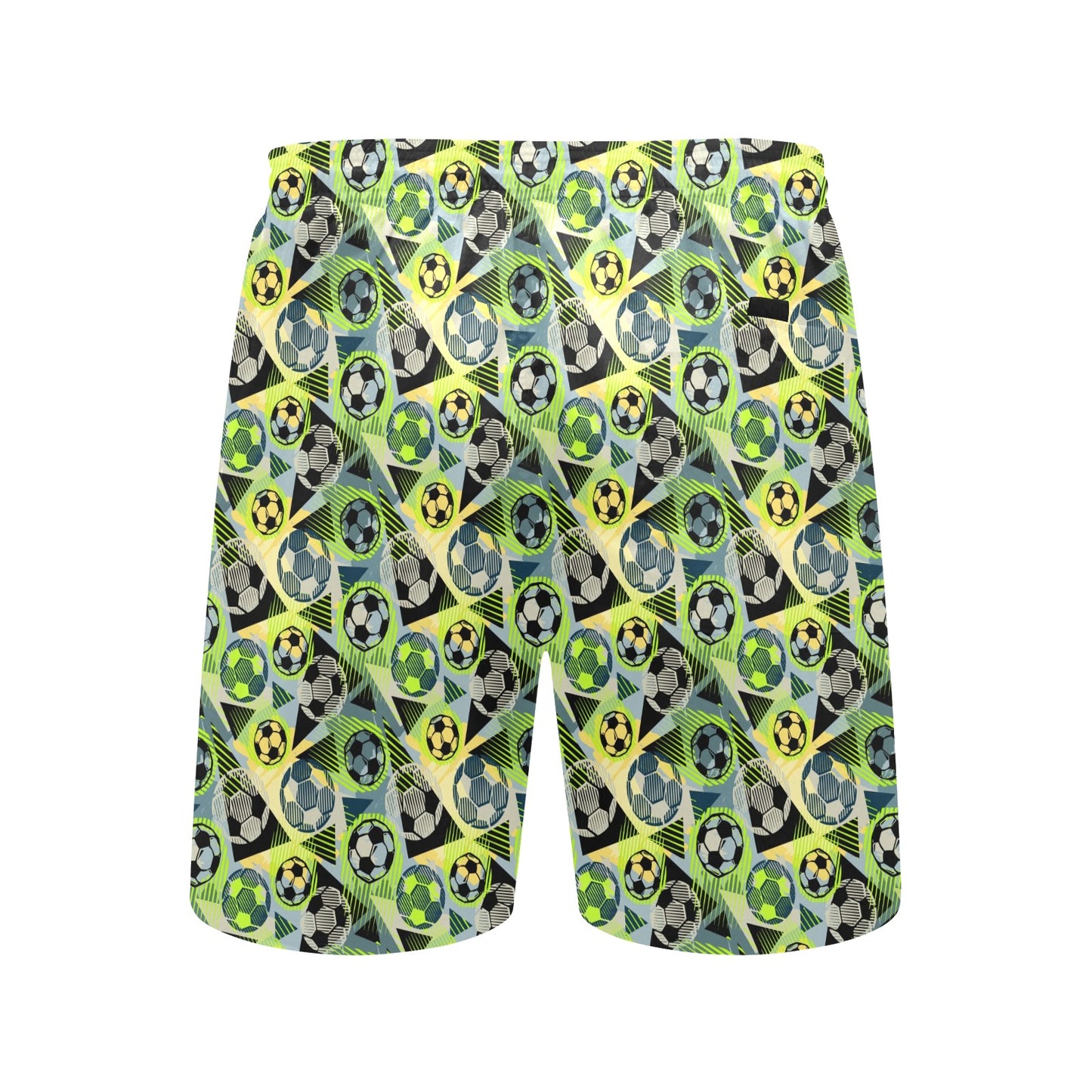 Soccer Ball Themed Print Pattern Men's Swim Trunks Beach Shorts