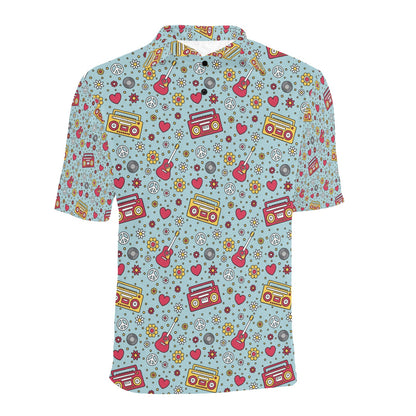 Hippie Print Design LKS307 Men Polo Shirt