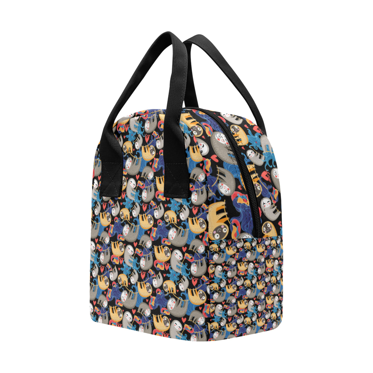 Sloth Cartoon Design Themed Print Insulated Lunch Bag