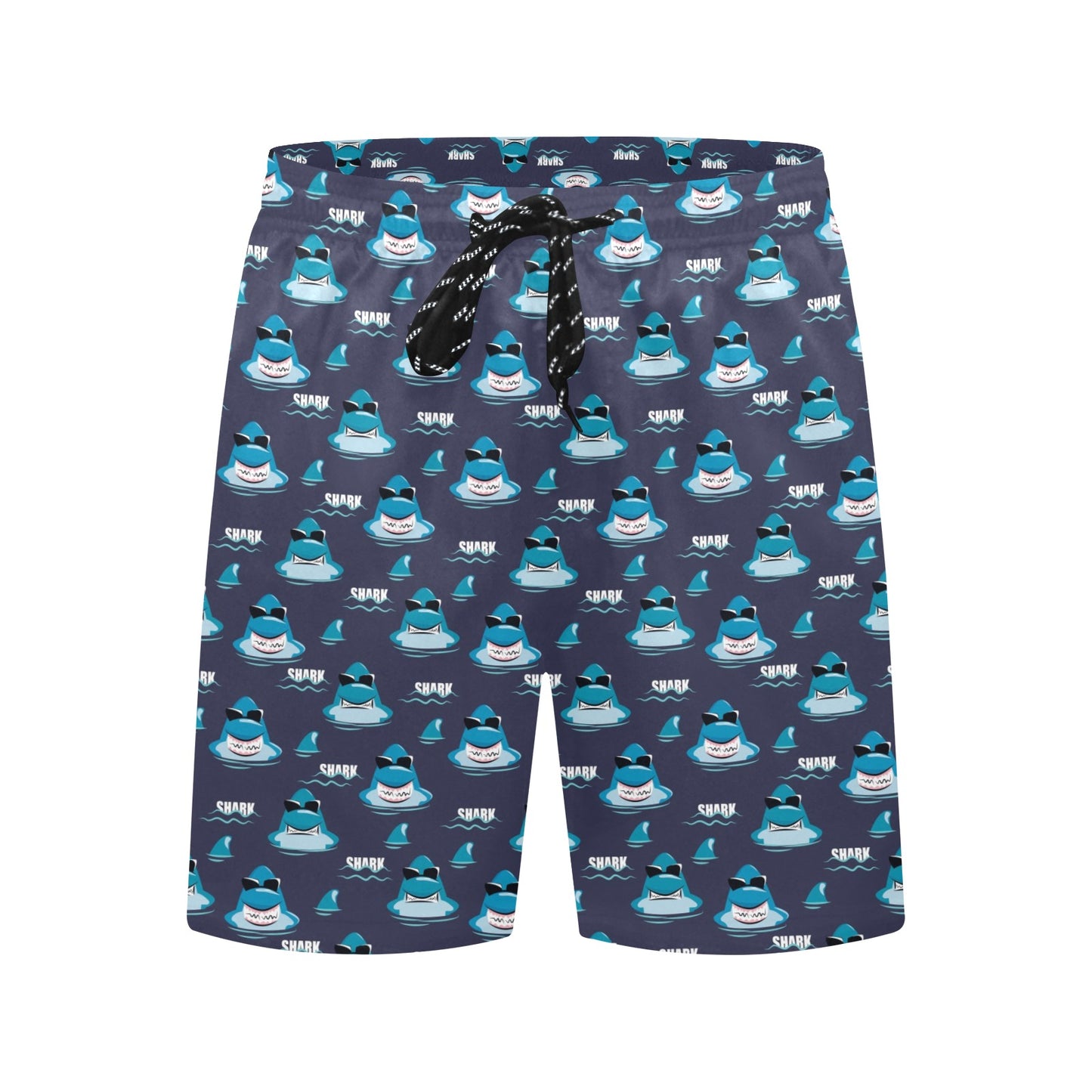 Shark Print Design LKS309 Men's Swim Trunks Beach Shorts