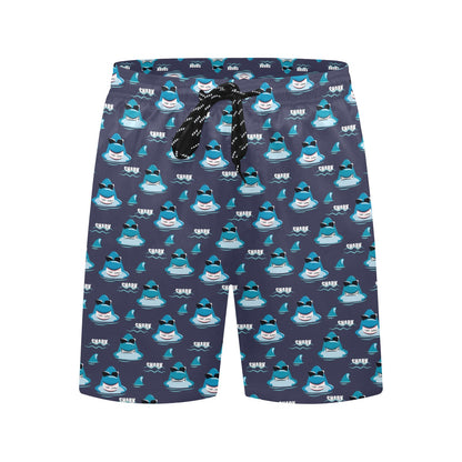 Shark Print Design LKS309 Men's Swim Trunks Beach Shorts