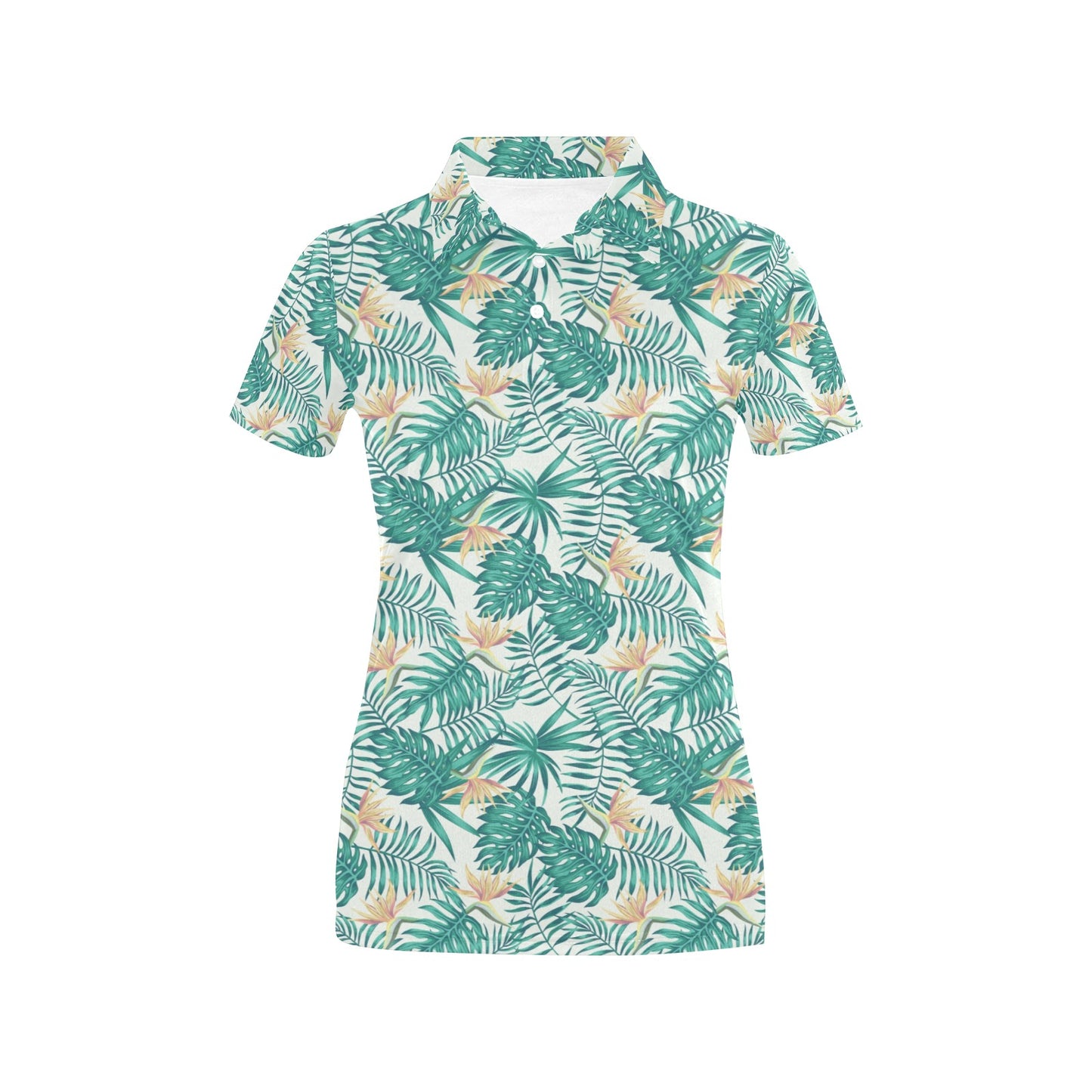 Bird Of Paradise Pattern Print Design 05 Women's Polo Shirt