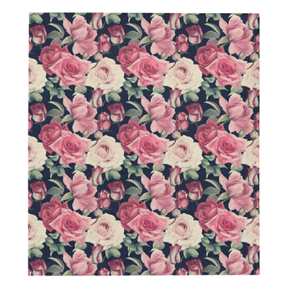 Rose Pattern Print Design RO05 Premium Quilt