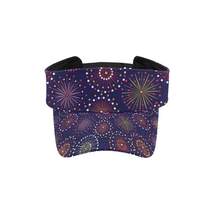 Firework Flower Style Print Design LKS302 Unisex Sun Visor