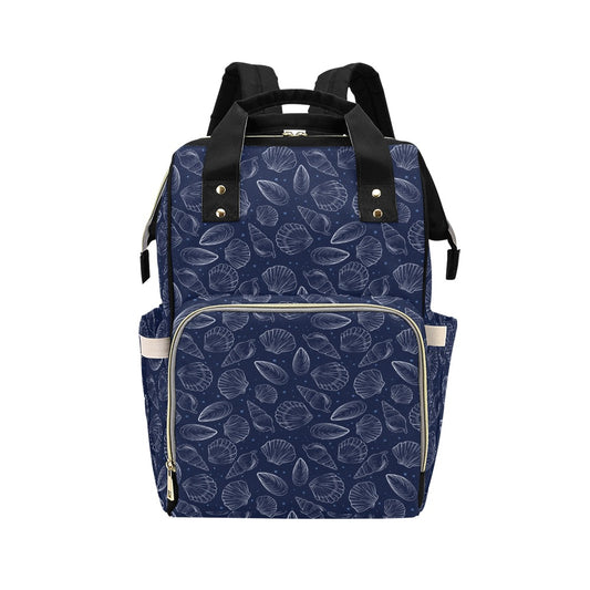 Seashell Print Design LKS3011 Diaper Bag Backpack