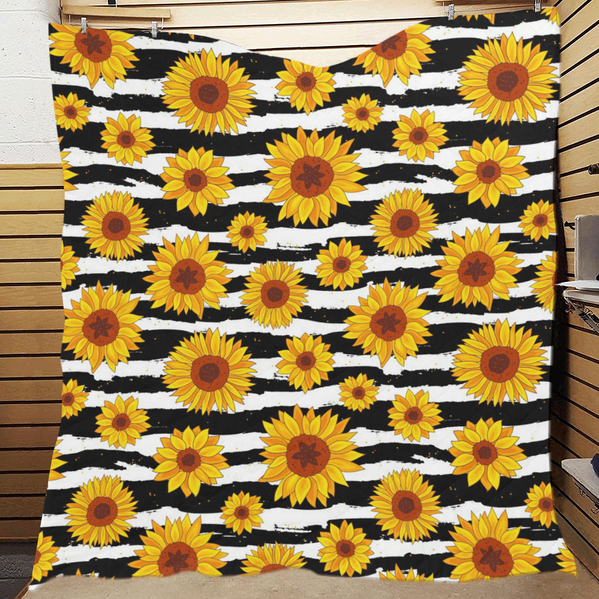 Sunflower Pattern Print Design SF010 Premium Quilt
