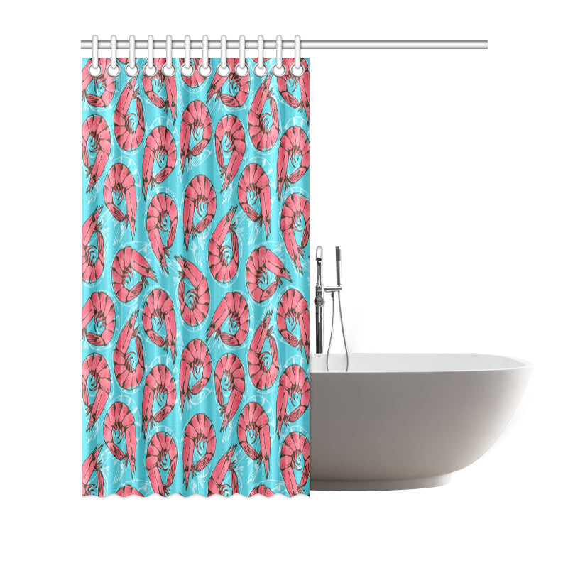 Prawn Pattern Print Design 01 Shower Curtain