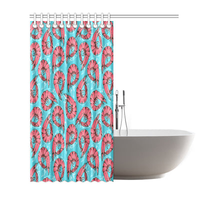 Prawn Pattern Print Design 01 Shower Curtain