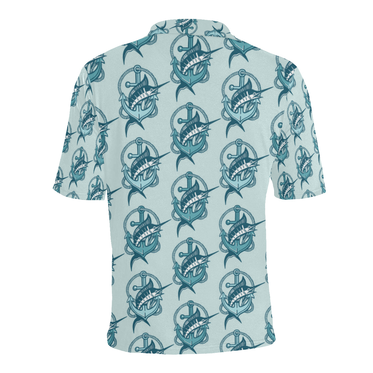 Swordfish Pattern Print Design 03 Men Polo Shirt