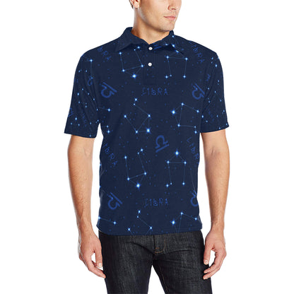 Libra Pattern Print Design 04 Men Polo Shirt