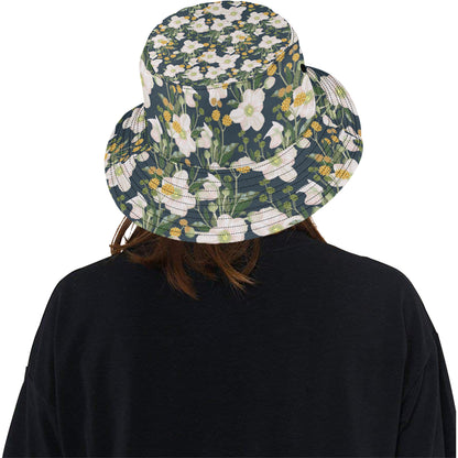 Anemone Pattern Print Design AM04 Unisex Bucket Hat