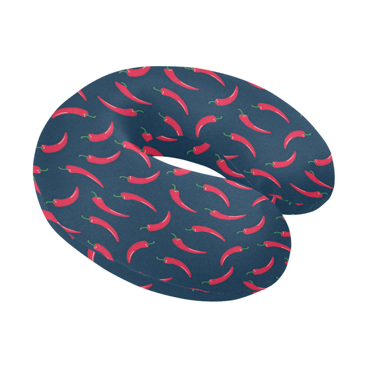 Chilli Pepper Pattern Print Design 03 U-Shaped Travel Neck Pillow