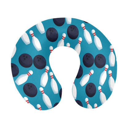 Bowling Pin Pattern Print Design 010 U-Shaped Travel Neck Pillow