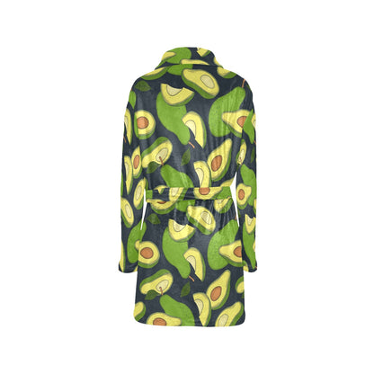 Avocado Pattern Print Design AC013 Women's Fleece Robe