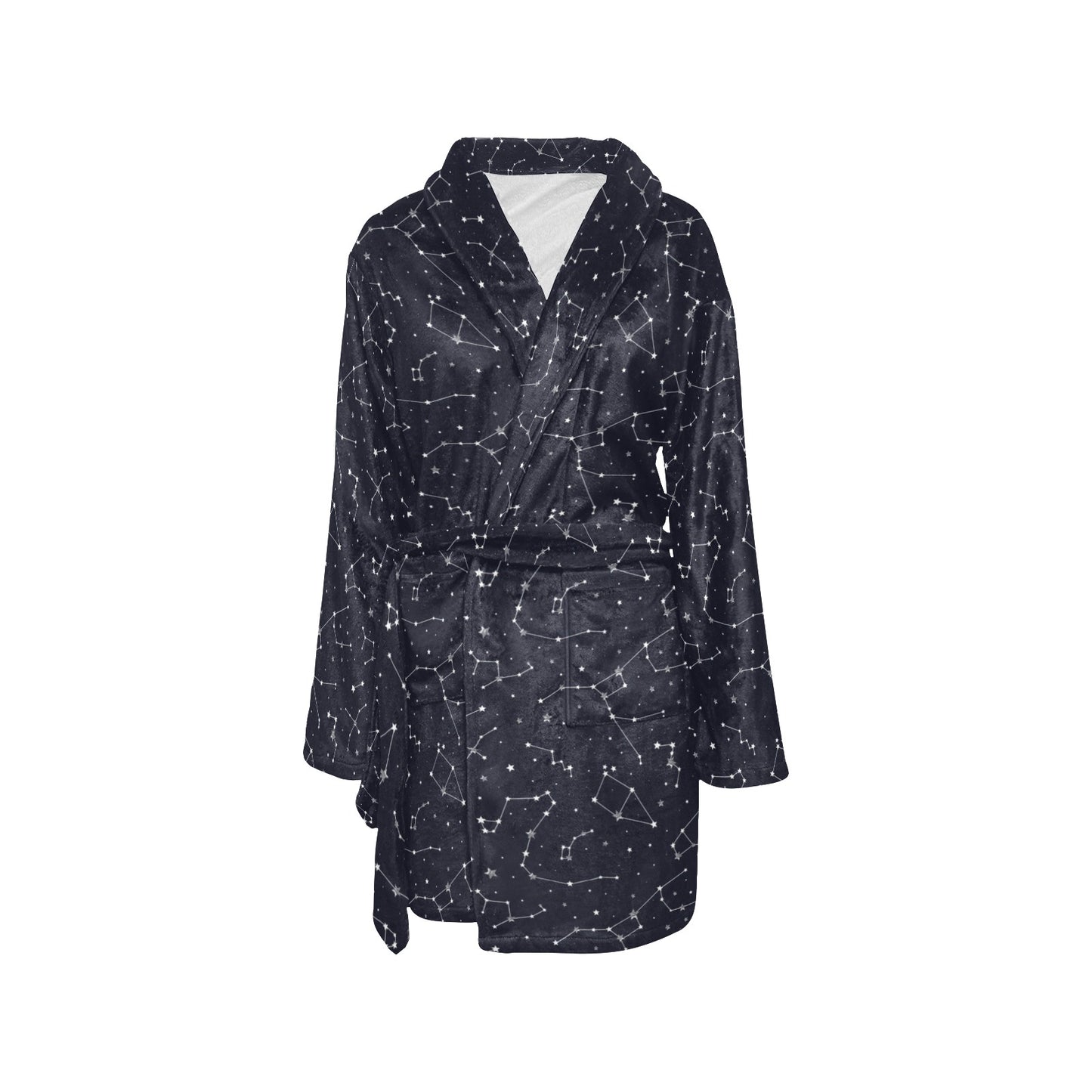 Constellation Pattern Print Design 03 Women's Fleece Robe