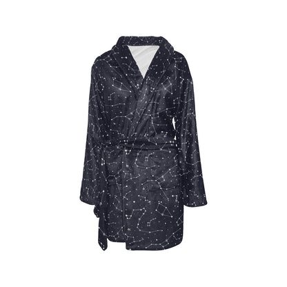 Constellation Pattern Print Design 03 Women's Fleece Robe