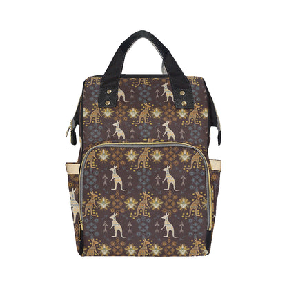 Kangaroos Pattern Print Design 03 Diaper Bag Backpack