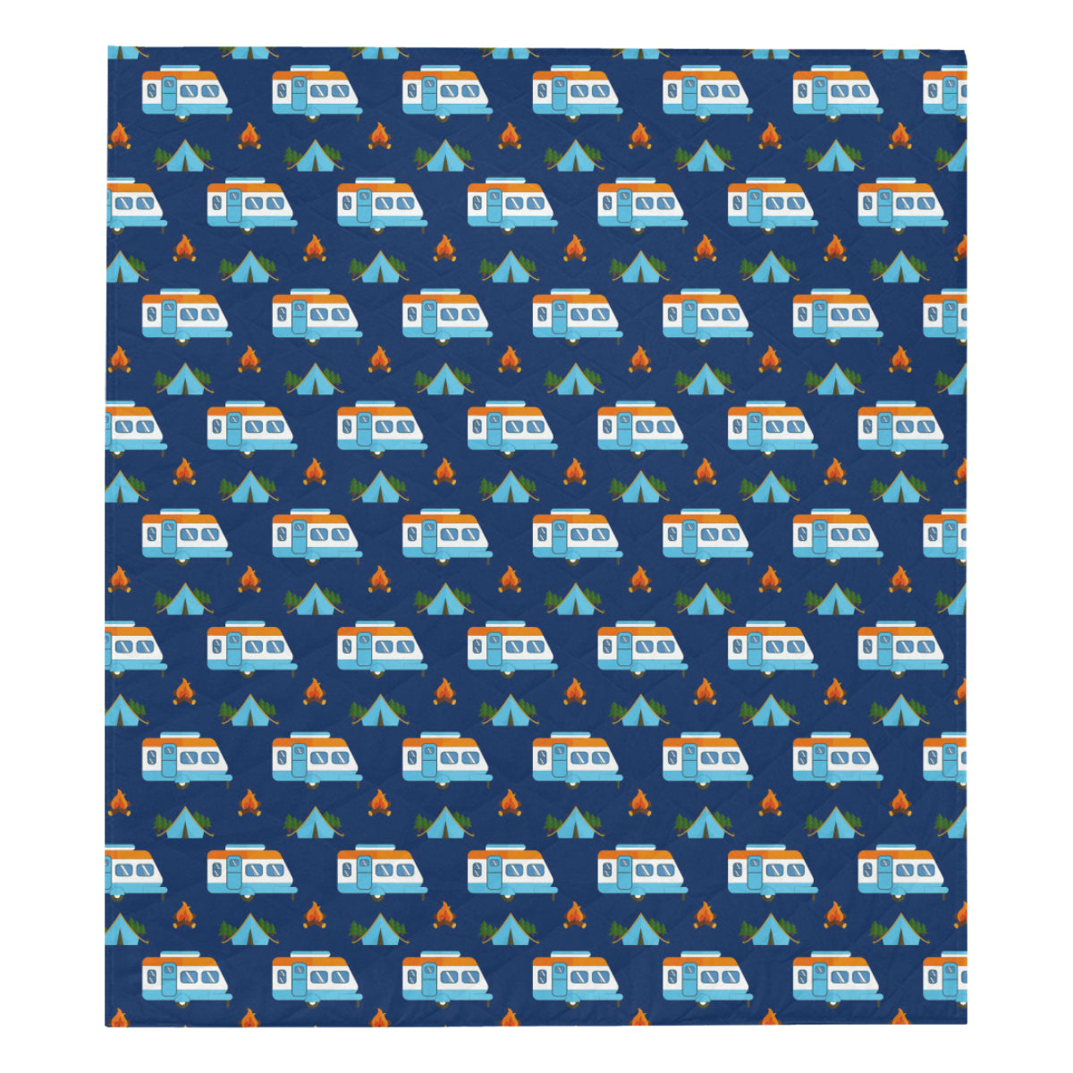 Camper Pattern Camping Themed No 3 Print Premium Quilt