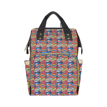 Comic Book Pattern Print Design 03 Diaper Bag Backpack