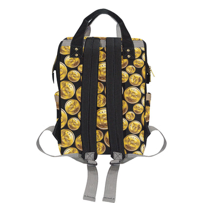 Bitcoin Pattern Print Design DO05 Diaper Bag Backpack