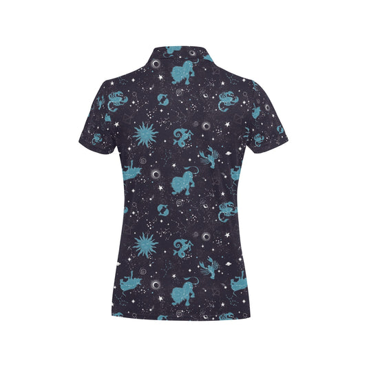 Zodiac Print Design LKS303 Women's Polo Shirt