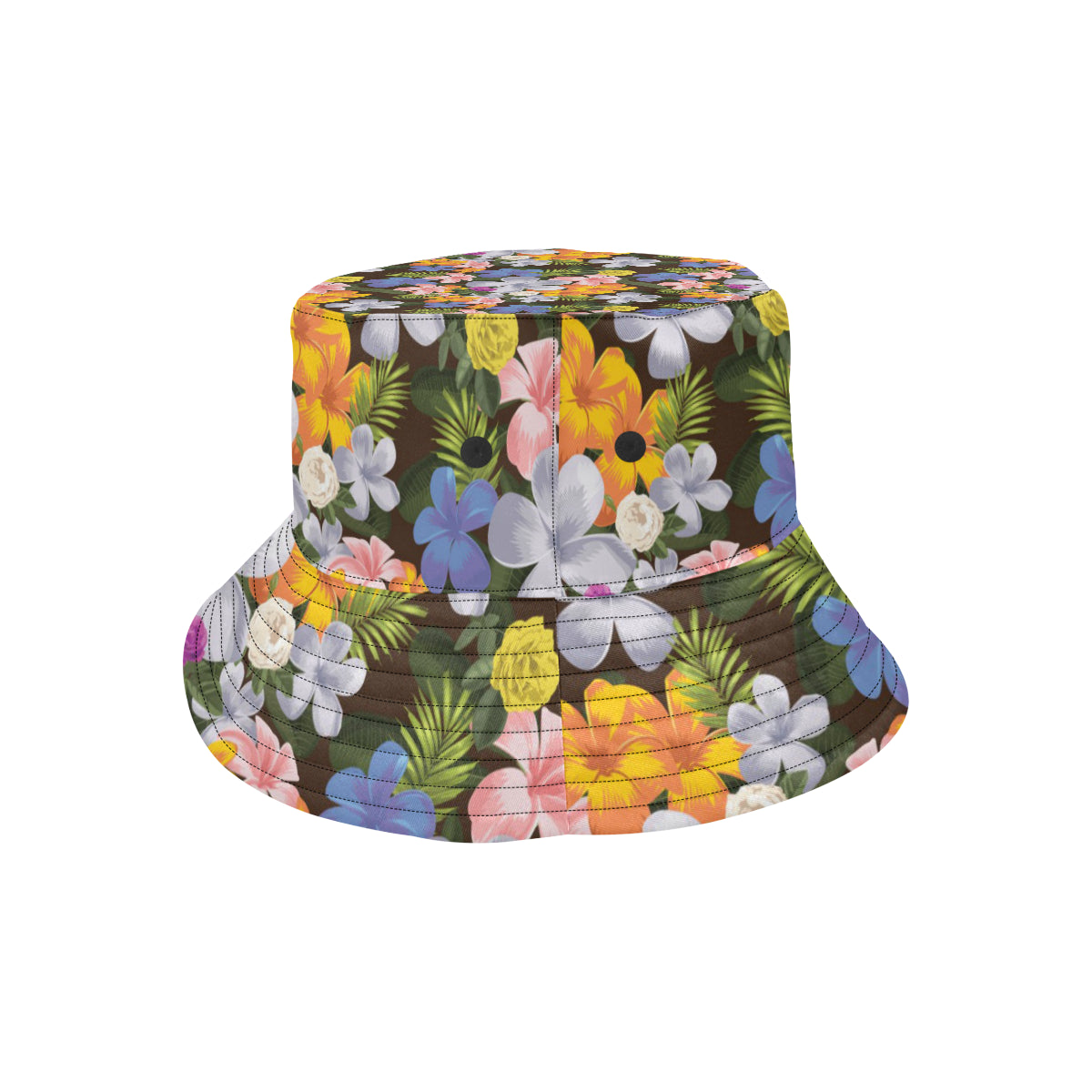 Plumeria Pattern Print Design PM03 Unisex Bucket Hat