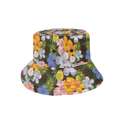 Plumeria Pattern Print Design PM03 Unisex Bucket Hat