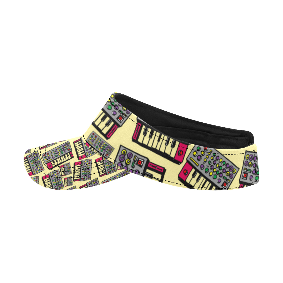 Synthesizer Pattern Print Design 01 Unisex Sun Visor