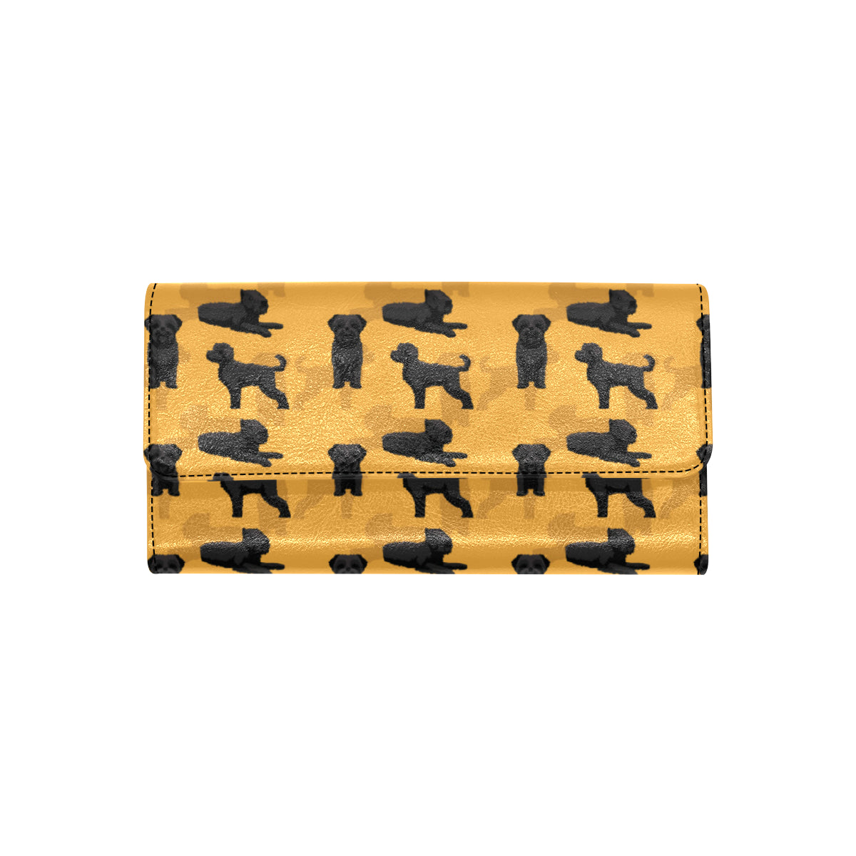 Bouviers des Flandres Pattern Print Design 01 Women's Trifold Wallet