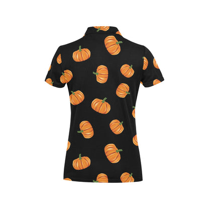 Pumpkin Pattern Print Design A05 Women's Polo Shirt