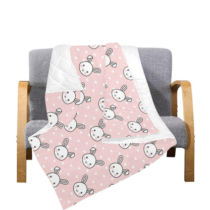 Rabbit Pattern Print Design RB02 Premium Quilt