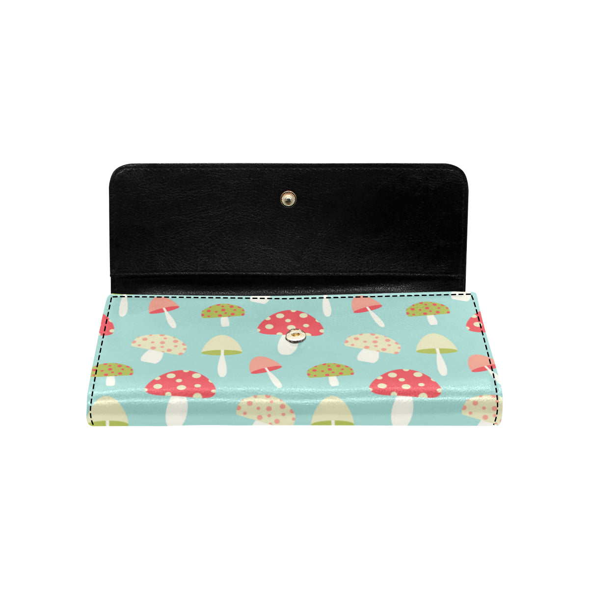 Mushroom Pattern Print Design A01 Women's Trifold Wallet