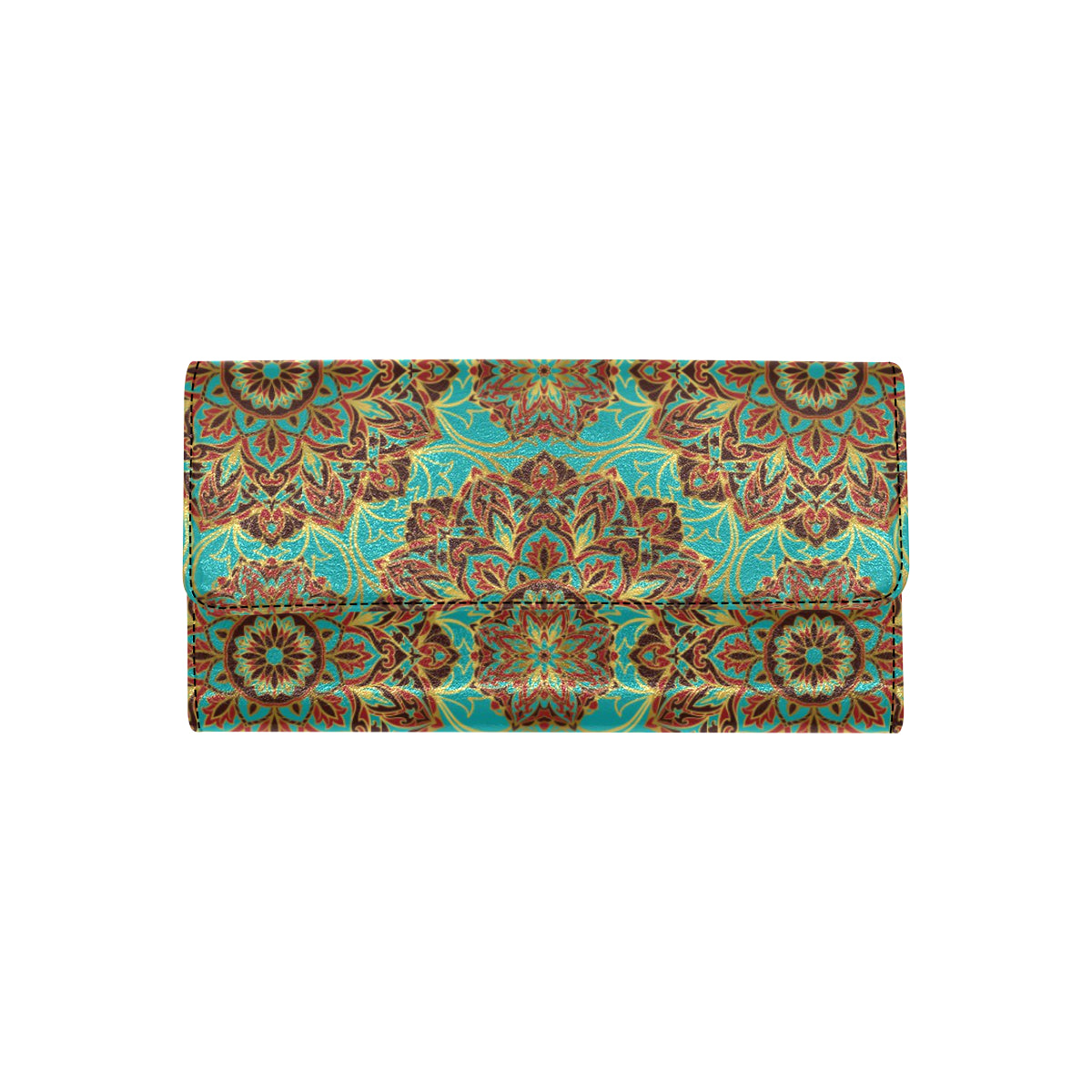 Medallion Pattern Print Design 02 Women's Trifold Wallet
