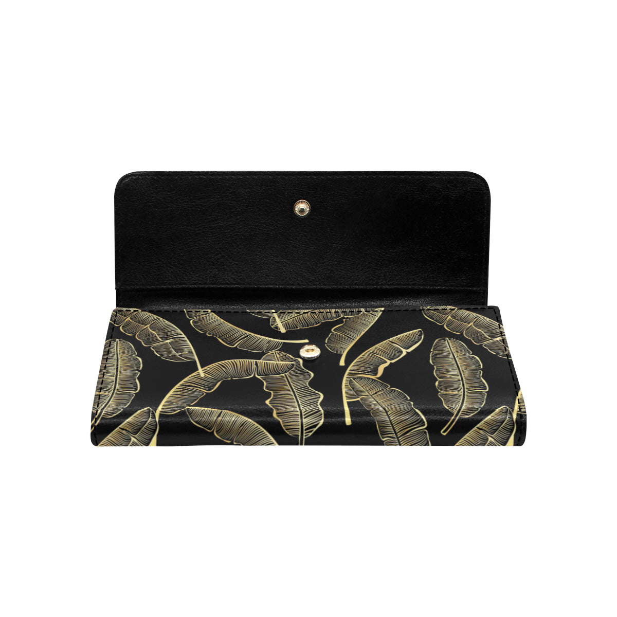 Banana Leaf Pattern Print Design BL07 Women's Trifold Wallet