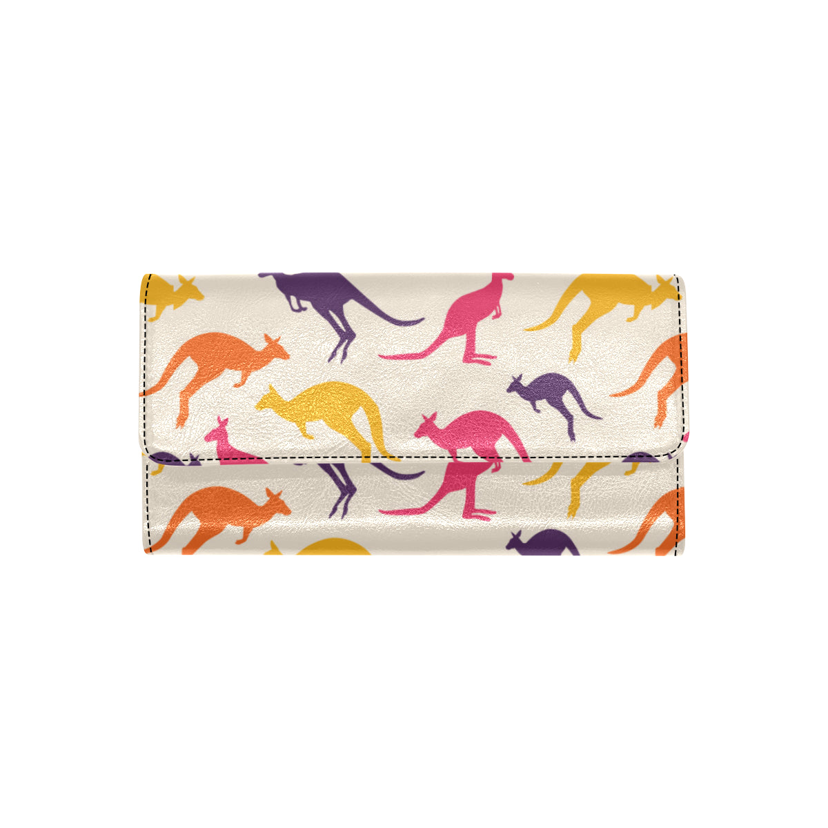 Kangaroos Pattern Print Design 01 Women's Trifold Wallet